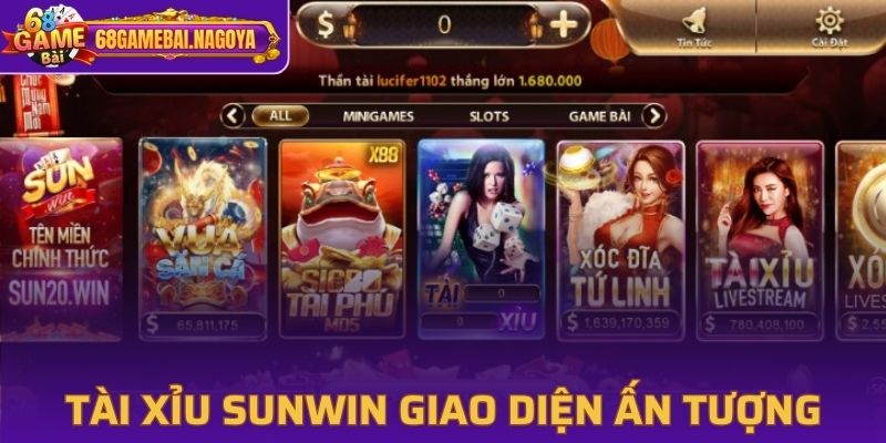 Giao diện sòng bài hoàng gia của Tài Xỉu Sunwin