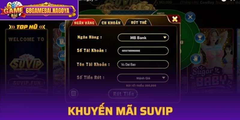 Khuyến mãi hoàn trả cược hấp dẫn tại Suvip